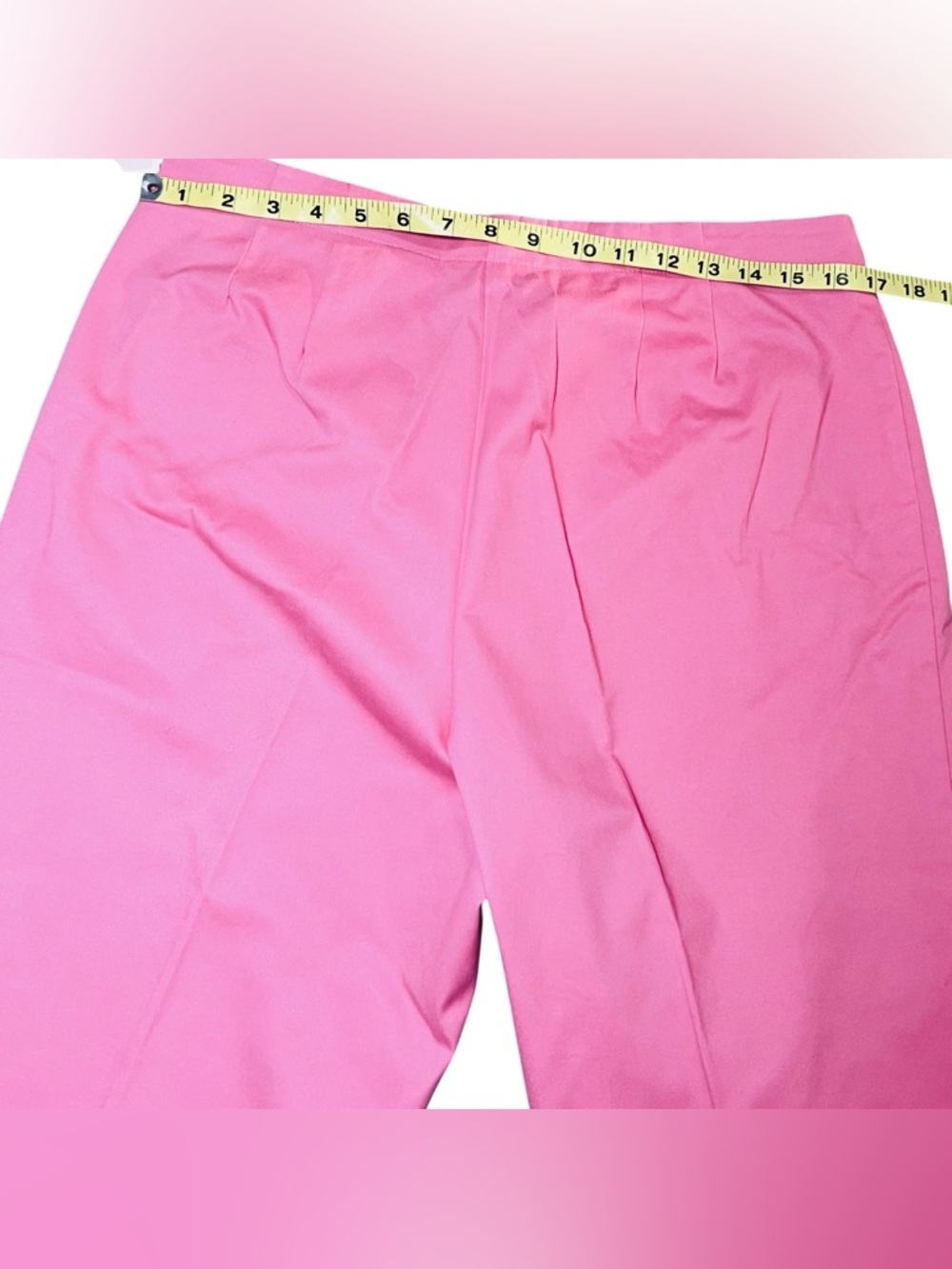 NWT Liz Claiborne Michaela Capri Pants Pink Stretch Cuffed Hem Womens Sz 14 Y2K - Picture 6 of 9